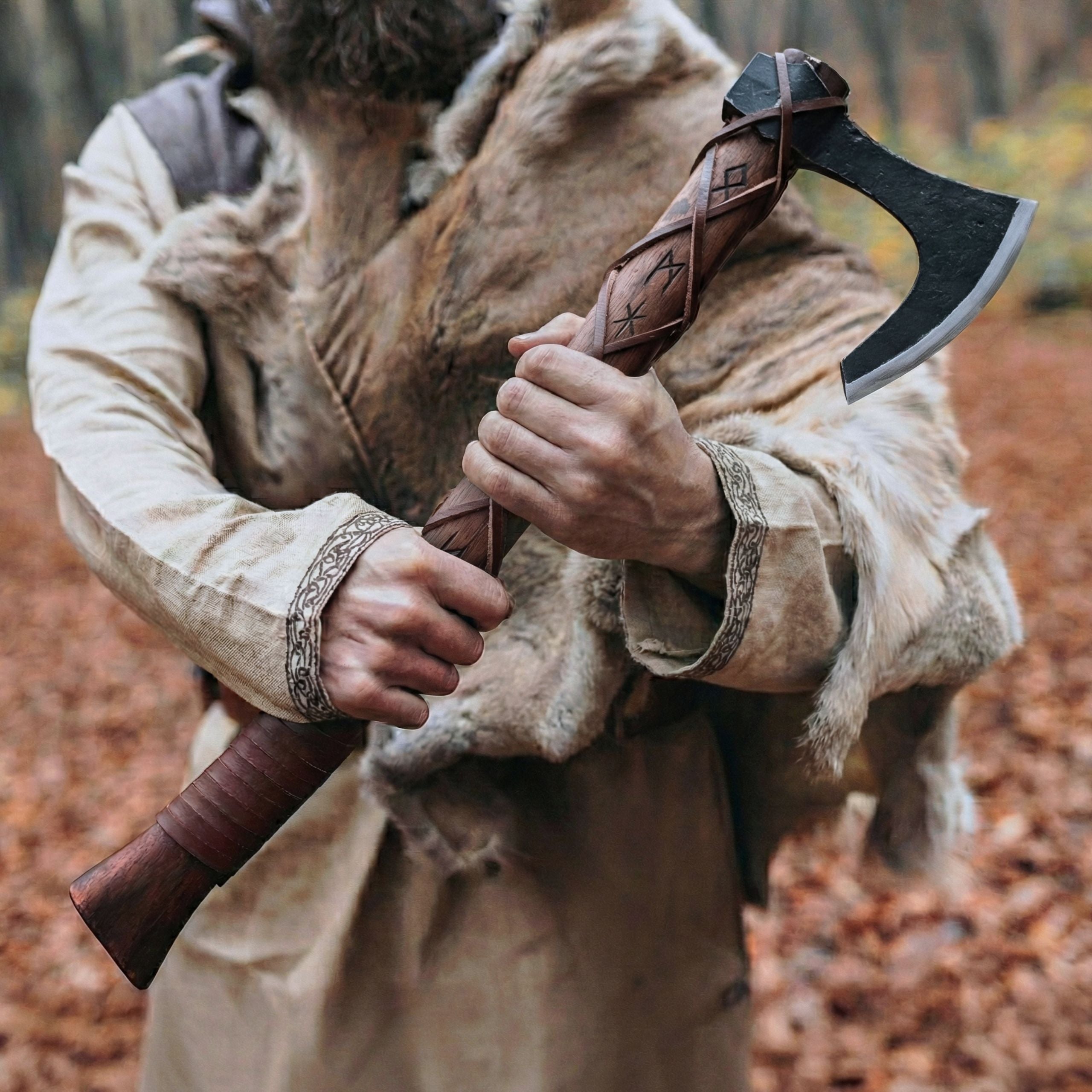 Viking Bearded Axe "Skeggox" – Runic Battle Axe | Armory | Wiccan Center