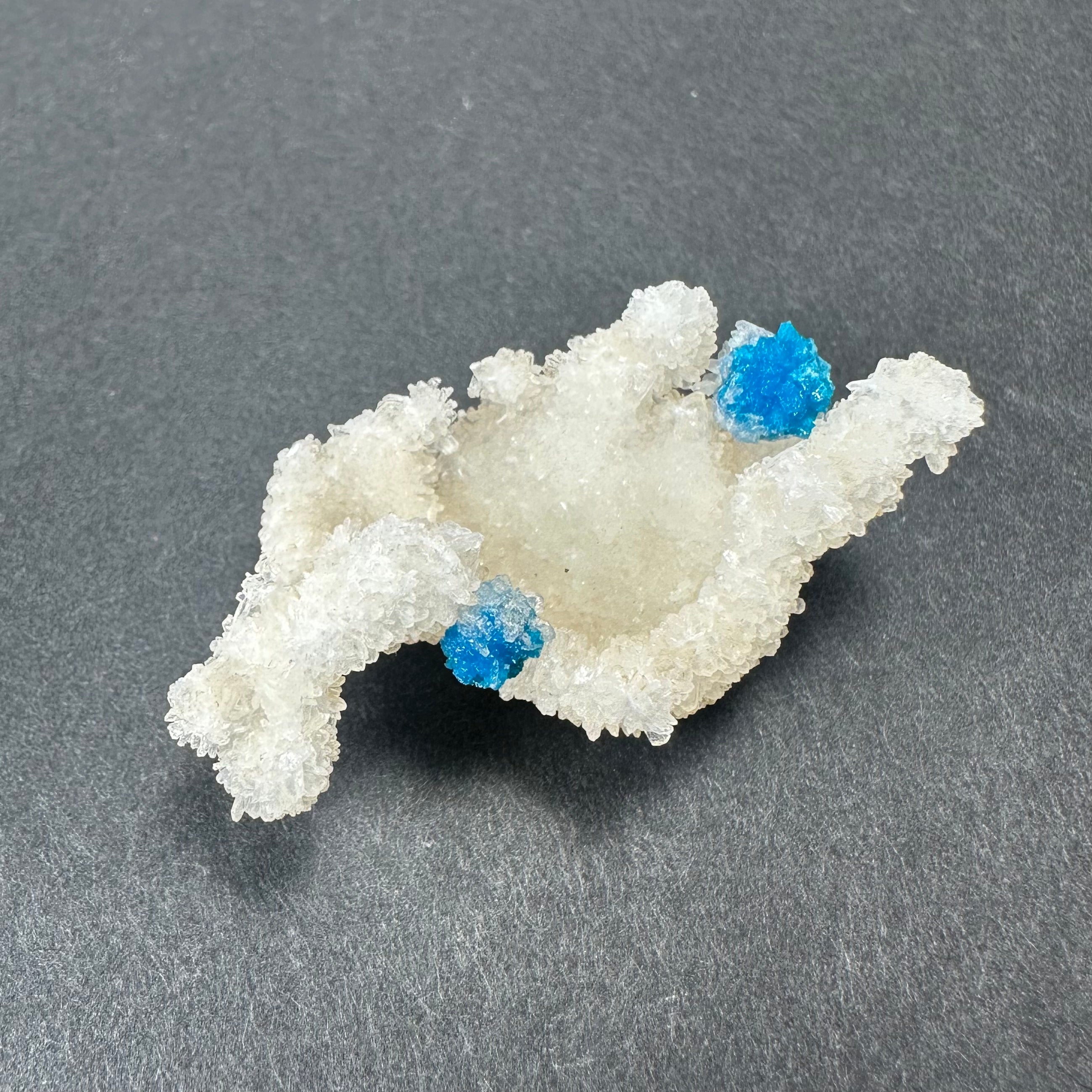 Cavansite Ball 'Floaters' on Stilbite SM from Maharashtra, Pune, India | Minerals | Wiccan Center