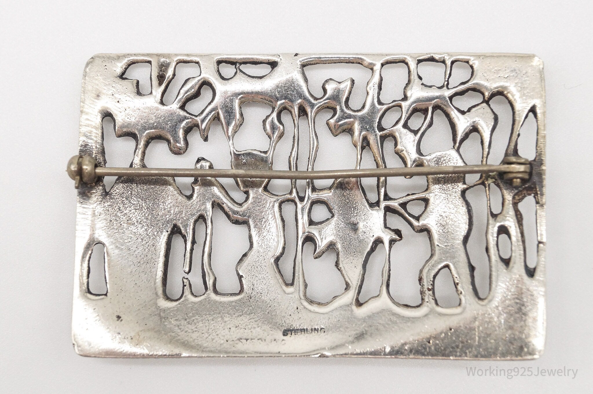 Large Rare Antique Wine Harvest / Making Wine Sterling Silver Brooch Pin | Jewelry > Brooches, Pins & Clips | Wiccan Center
