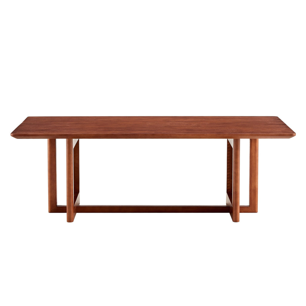 Chinese Style Imitation Rattan Tea Table Walnut Color