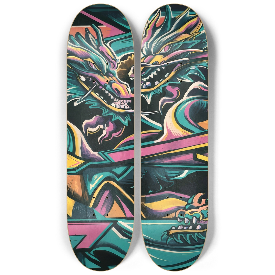 2 Skateboard Series Art - Dragons Watch | Skateboard | Wiccan Center