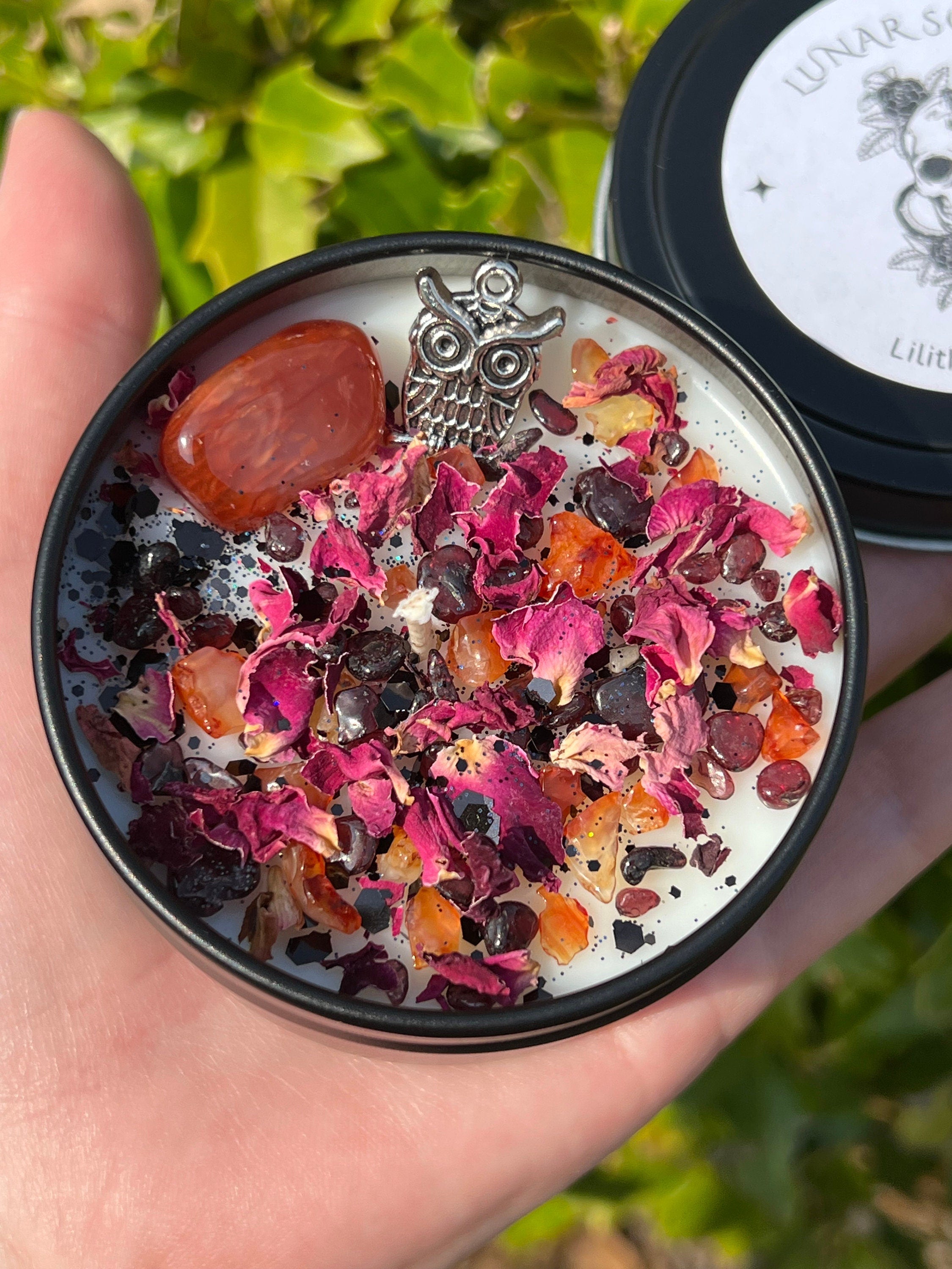 Lilith Candle | Witchcraft Pagan Witch Herbal Intention Dark Moon Goddess Lilit Temptress Spell Ritual Altar Devotee Offering Scented Gift | | Wiccan Center