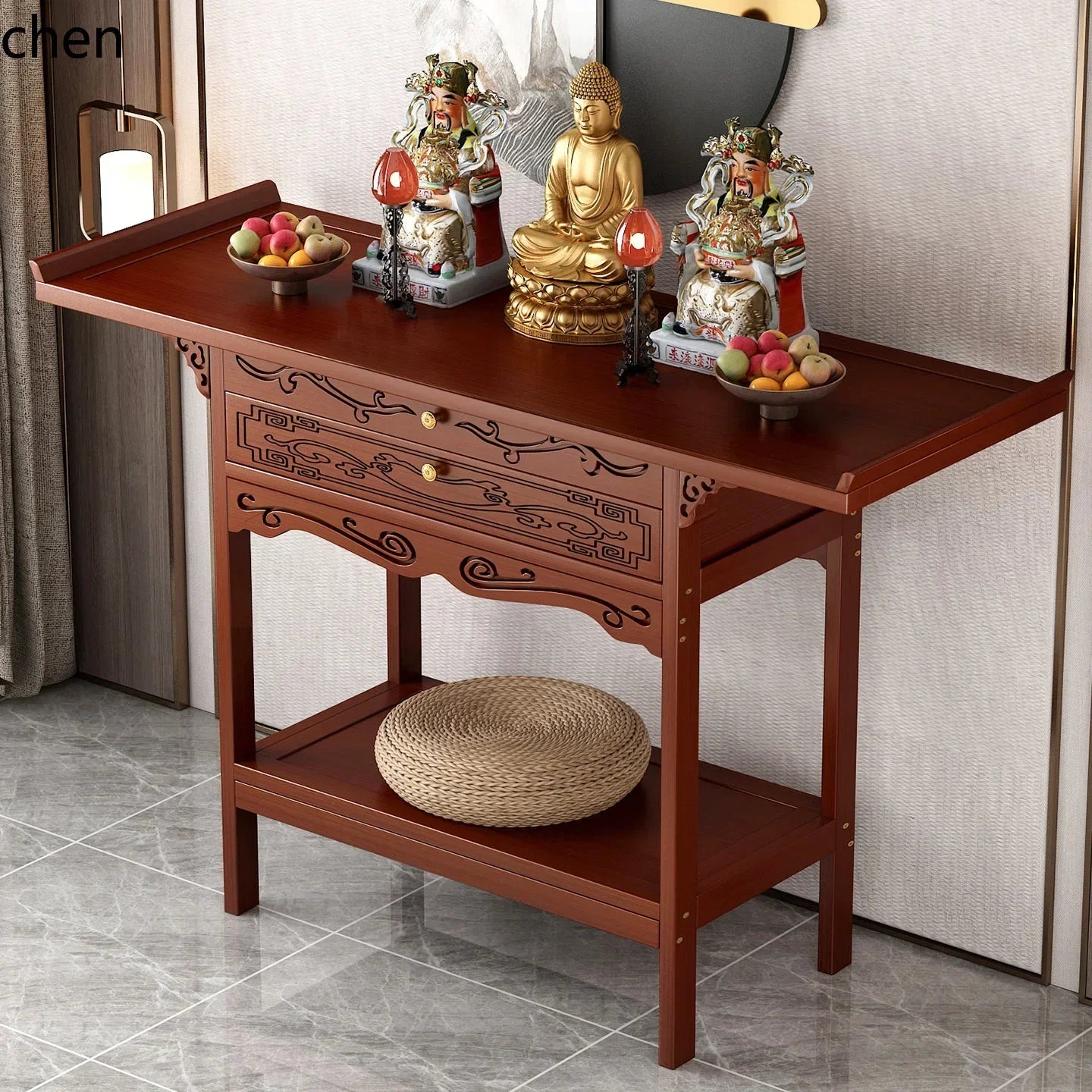 Standing Cabinet Altar – Buddha Table & Home Incense Offering Stand