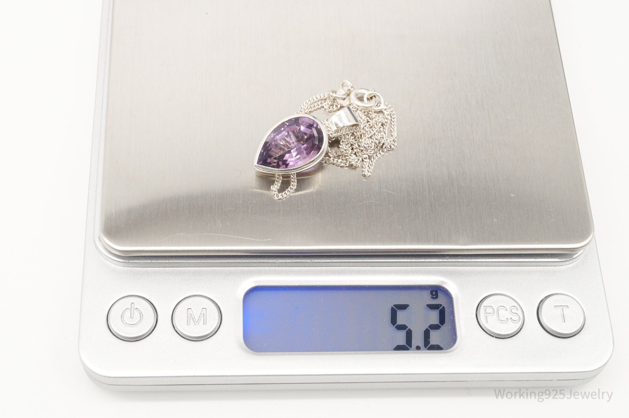 Vintage Amethyst Sterling Silver Chain Necklace | Jewelry > Necklaces > Pendants | Wiccan Center