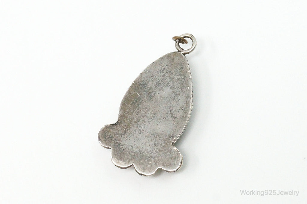 Large Vintage Native American Montana Agate Sterling Silver Pendant | Jewelry > Necklaces > Pendants | Wiccan Center