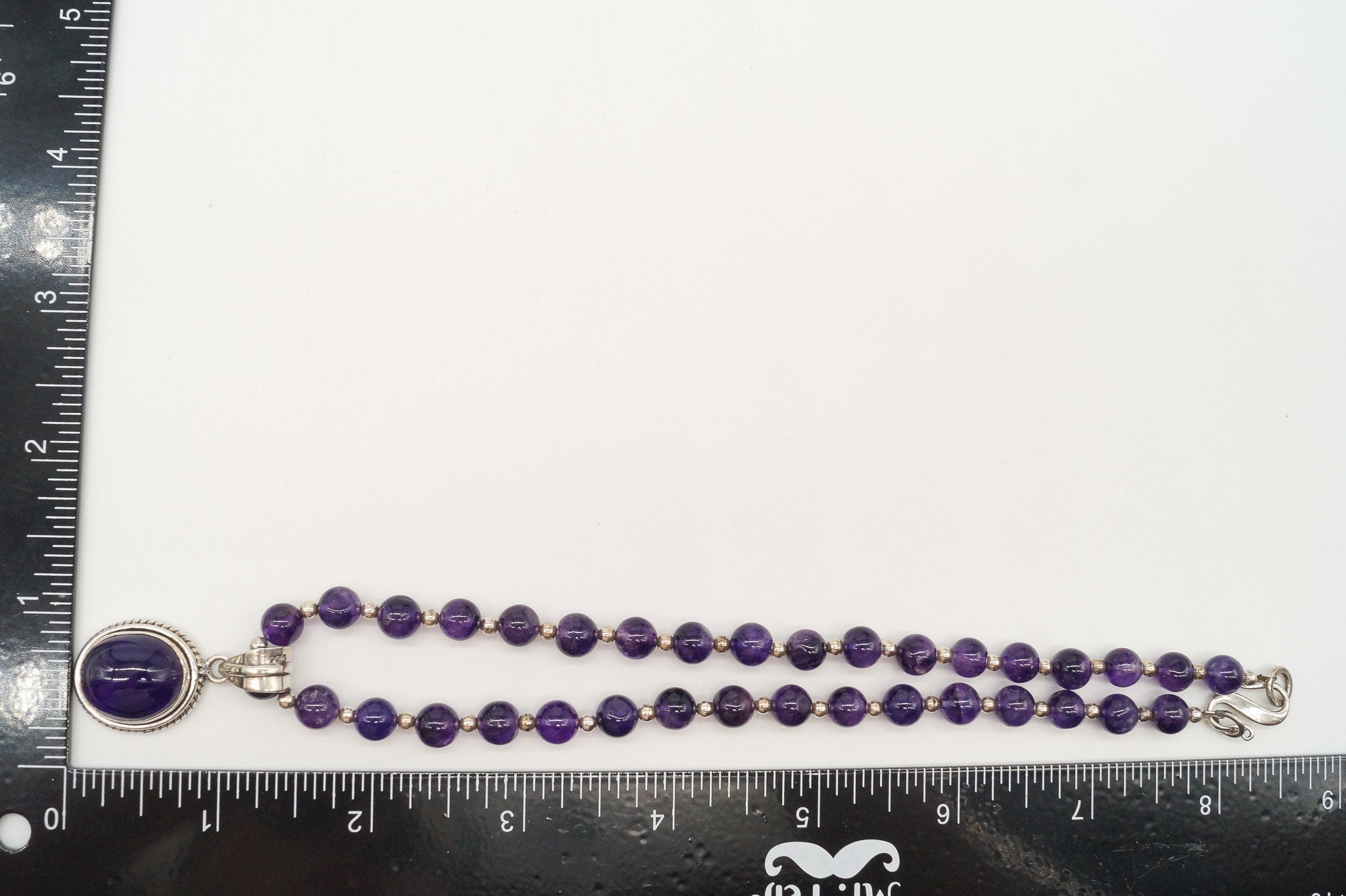 Vintage Amethyst Bead Sterling Silver Necklace | Jewelry > Necklaces > Pendants | Wiccan Center