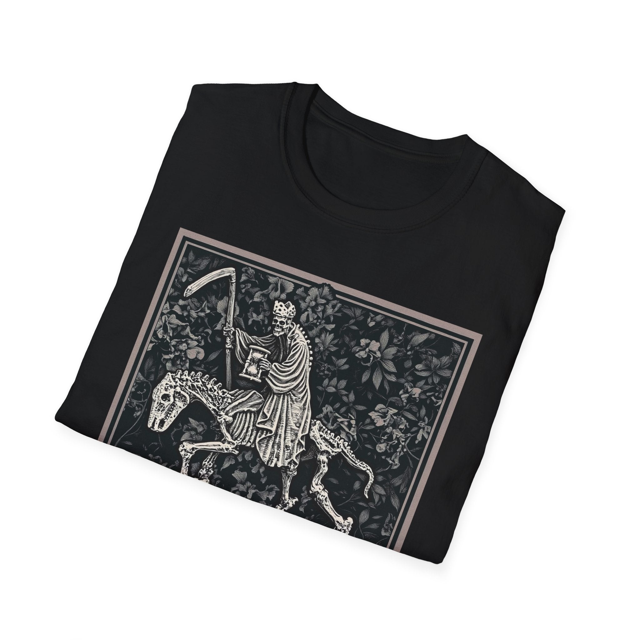 Triumph of Death Shirt | Grim Reaper Tee by Dellamorte | Four Horsemen Memento Mori Halloween Art T-Shirt | Dark Medieval Gothic Apparel
