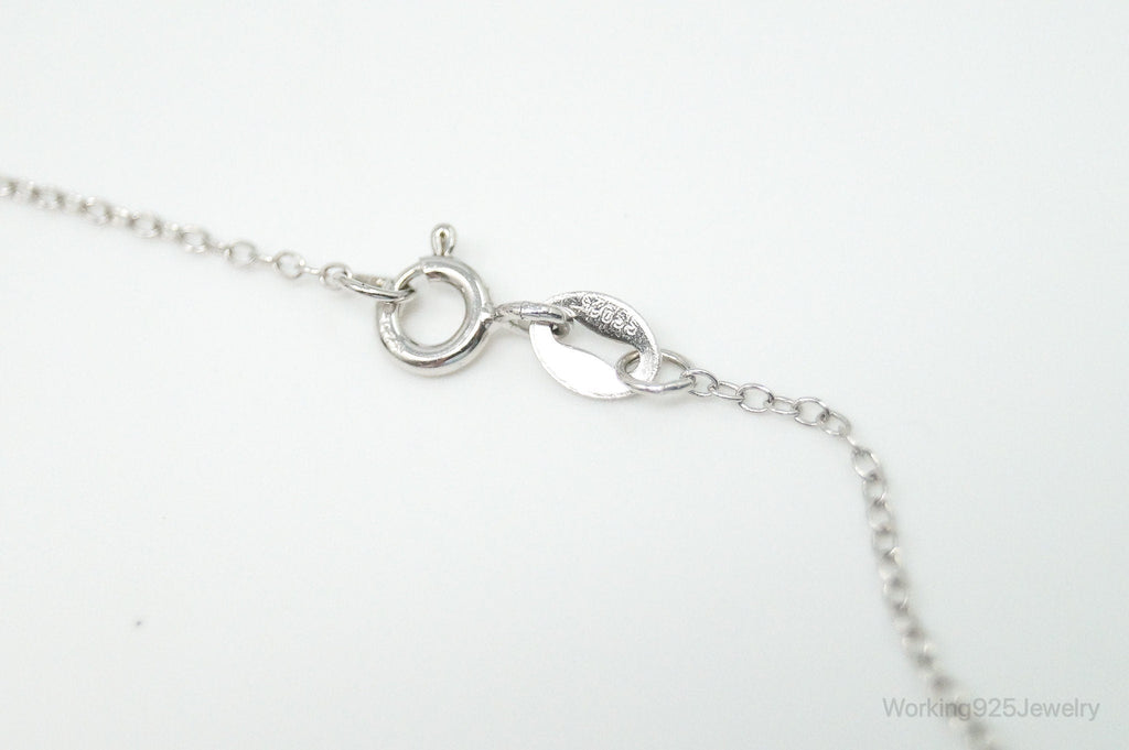 Vintage Cubic Zirconia Peace Sign Sterling Silver Necklace | Jewelry > Necklaces > Pendants | Wiccan Center