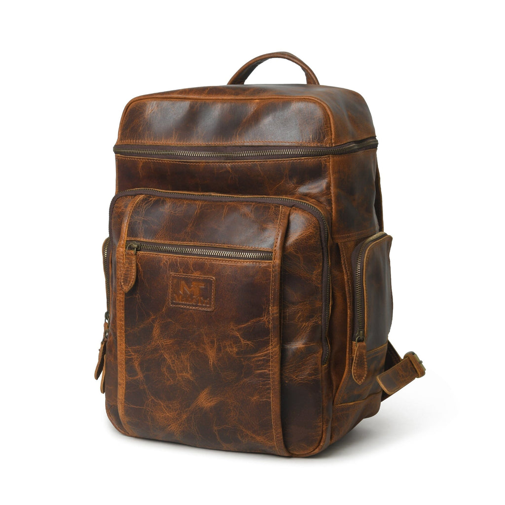 Alpha Caramel Buffalo Leather Travel Backpack | Backpacks | Wiccan Center