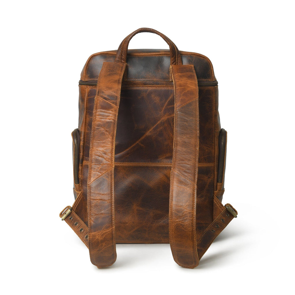 Alpha Caramel Buffalo Leather Travel Backpack | Backpacks | Wiccan Center