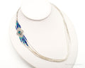 Vintage Native American Azurite Bead Concho Sterling Silver Chain Necklace | Jewelry > Necklaces | Wiccan Center