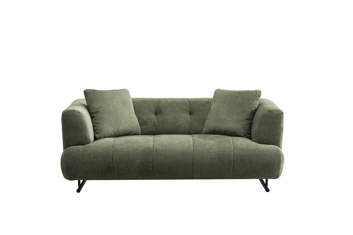 Arden Collection Modern Fabric 3-Seater Sofa - Green | Sofa | Wiccan Center