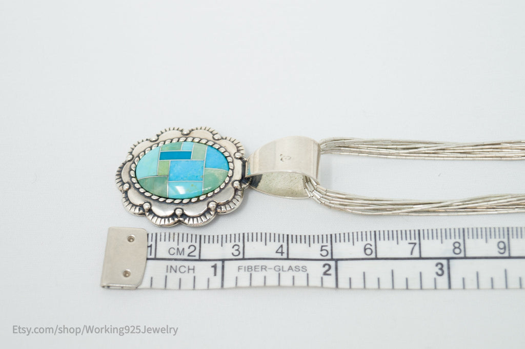 Vintage Designer Carolyn Pollack Relios Turquoise Sterling Silver Necklace | Jewelry > Necklaces | Wiccan Center