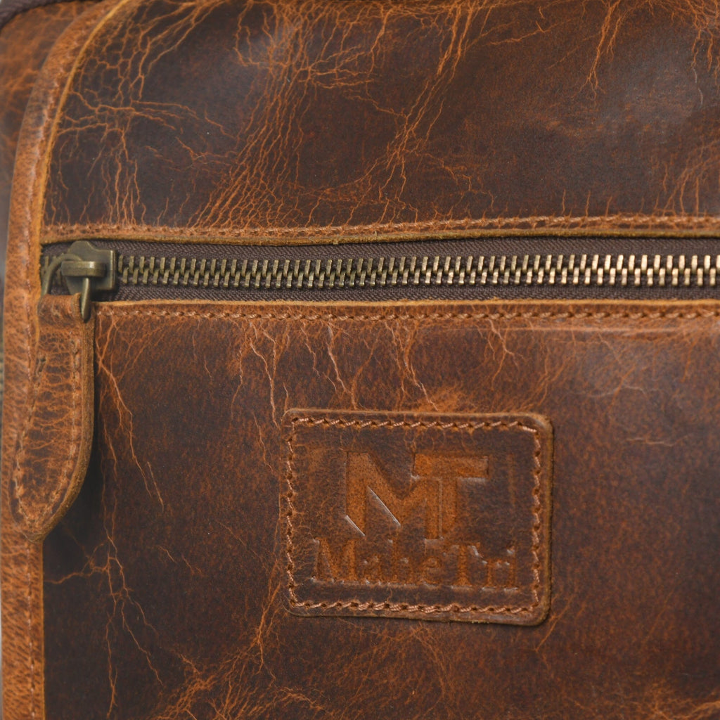 Alpha Caramel Buffalo Leather Travel Backpack | Backpacks | Wiccan Center