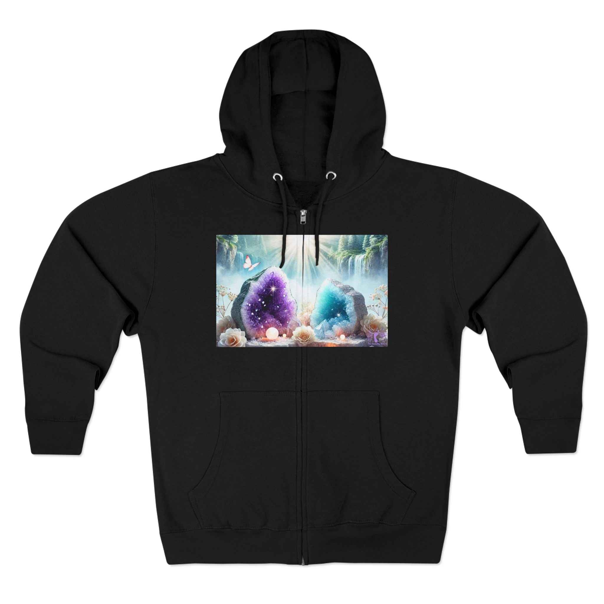 Cool Geode Zipped Hooded Sweater | Hoodie | Wiccan Center