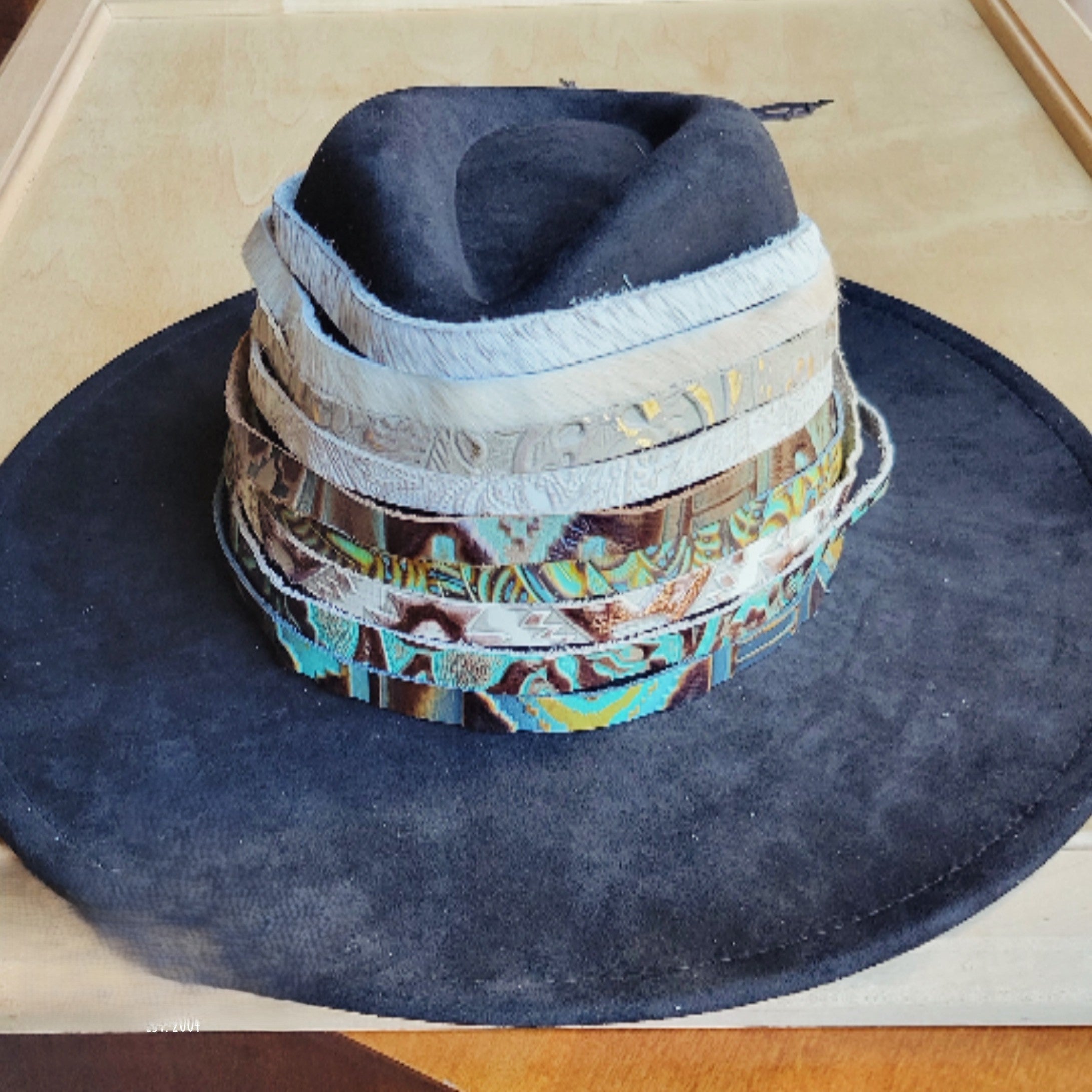 Tan Hair-on-Hide Leather Hat Band Only 951e | Hat Band | Wiccan Center