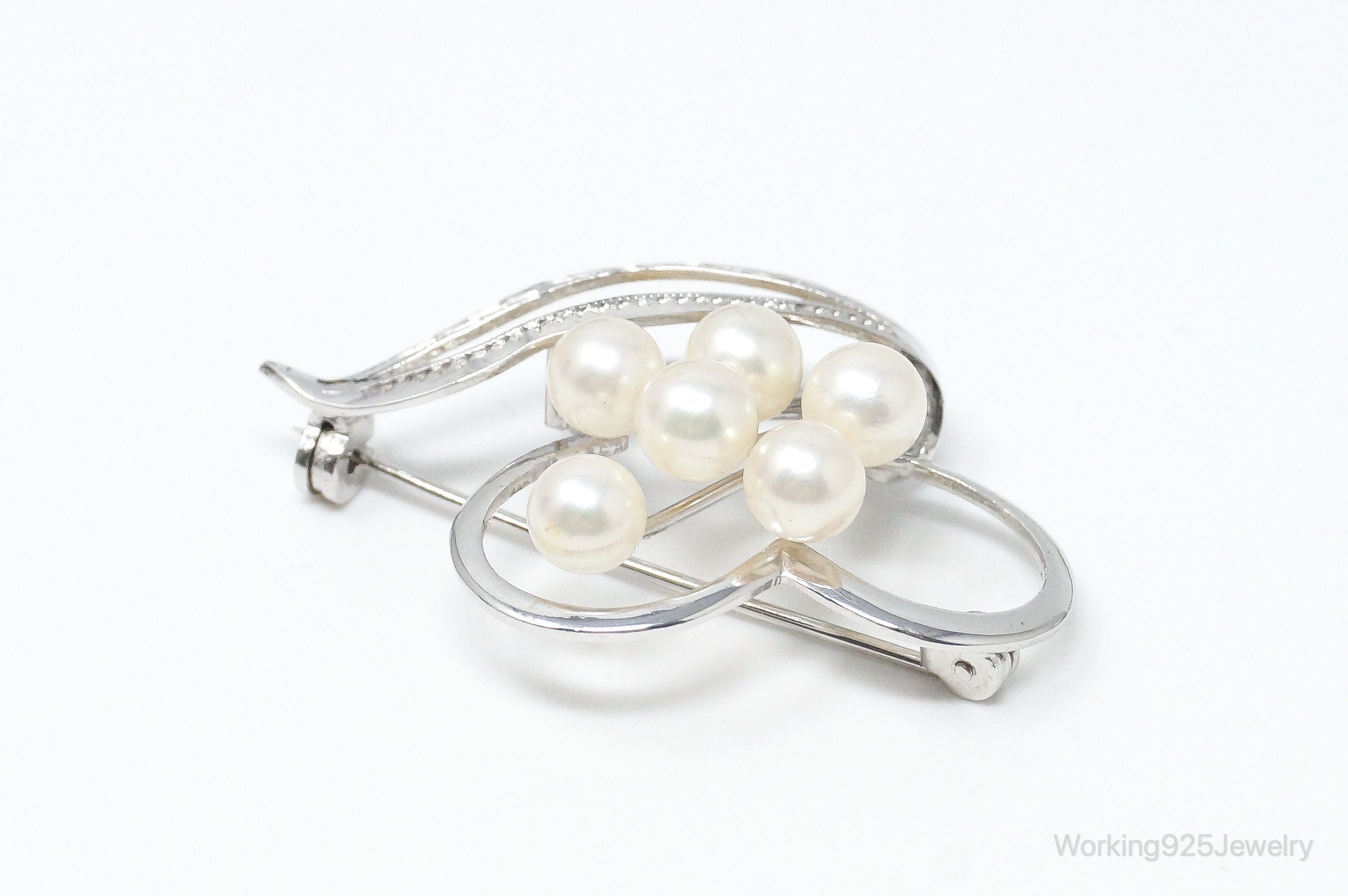 Antique Pearl Sterling Silver Brooch Pin | Jewelry > Brooches, Pins & Clips | Wiccan Center
