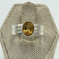 Sterling Silver Round Citrine Triple Band Ring – Size 7 – Abundance, Confidence & Balance | Rings | Wiccan Center