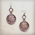 Copper Indian Buffalo Head Earrings 221e | Earrings | Wiccan Center