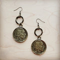 Antique Gold Indian Buffalo Head Earrings 221f | Earrings | Wiccan Center