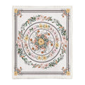 Chinese Floral Flannel Blanket – Soft Printed Throw in Multiple Sizes