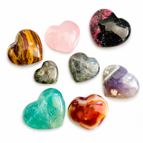 5 LB Crystal 3D Heart Carvings – Mixed Lot (Large Hearts, No Selection) | | Wiccan Center