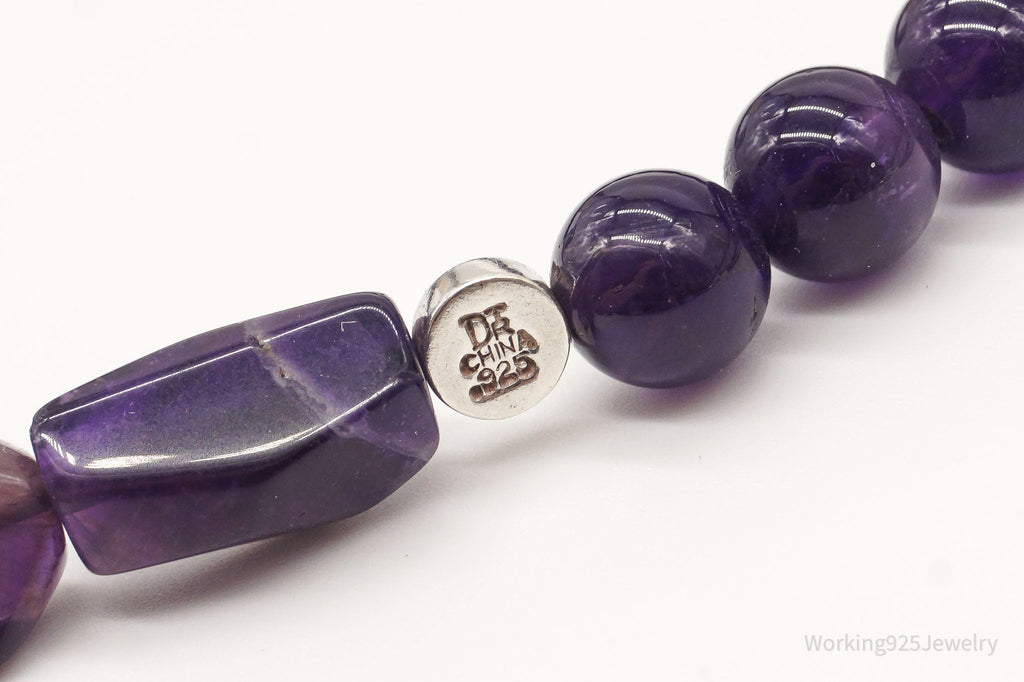 Vintage Desert Rose Trading Amethyst Bead Sterling Silver Necklace 40" | Jewelry > Necklaces > Pendants | Wiccan Center