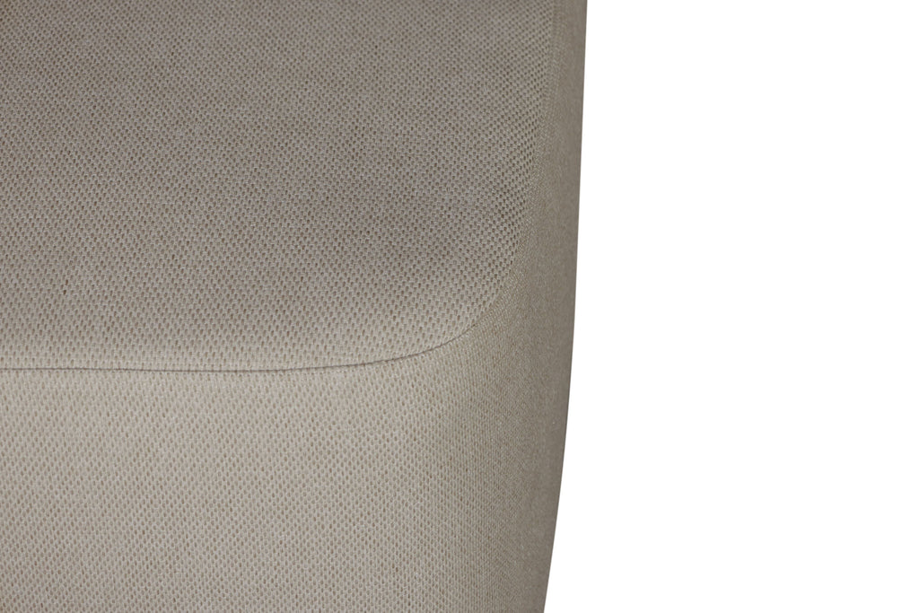 Eclipse Outdoor Solid Teak Wood Ottoman Natural Look - Gray Fabric | | Wiccan Center