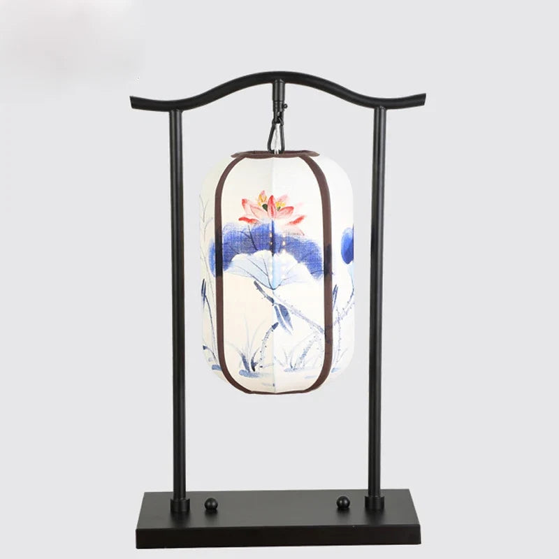 Chinese Classical Lantern Floor Lamps Fabric Standing Lights Living Room Bedroom Bedside Lighting Fixtures Luminaire Home Decor | Lighting | Wiccan Center