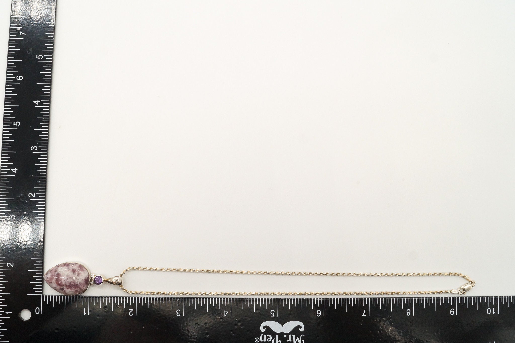 Vintage Designer TGGC Lepidolite Amethyst Sterling Silver Necklace | Jewelry > Necklaces > Pendants | Wiccan Center
