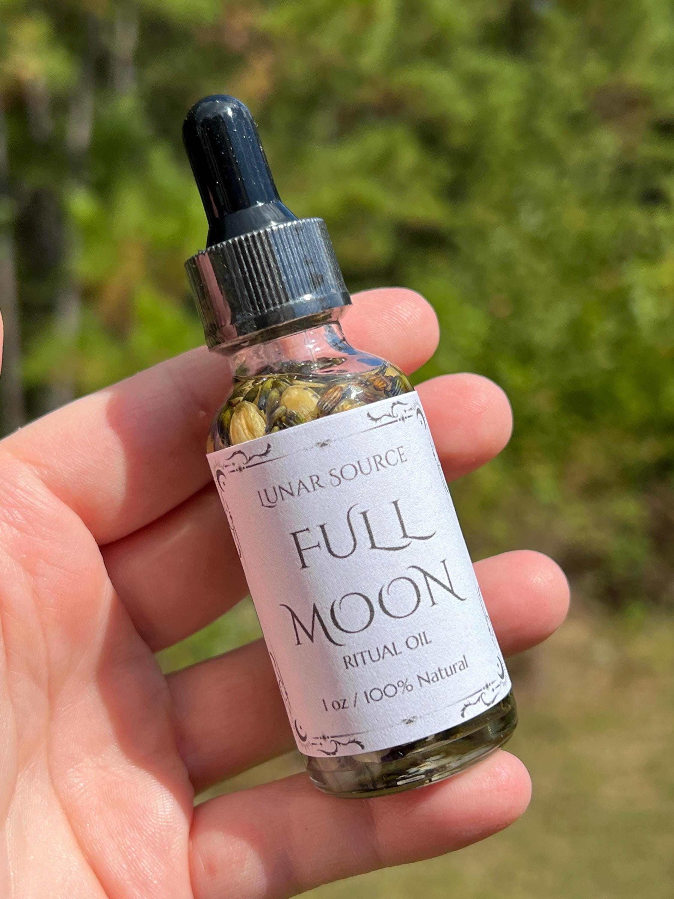 Moon Magick Ritual Oils | New Dark Moon Beginnings Manifestation | Full Moon Release | Witchcraft Spell Oil Candle Lunar Luna Body Perfume | | Wiccan Center