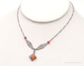 Antique Pink Stone Sterling Silver Necklace | Jewelry > Necklaces > Pendants | Wiccan Center