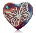 Mini Raku Heart - Butterfly | Hearts | Wiccan Center