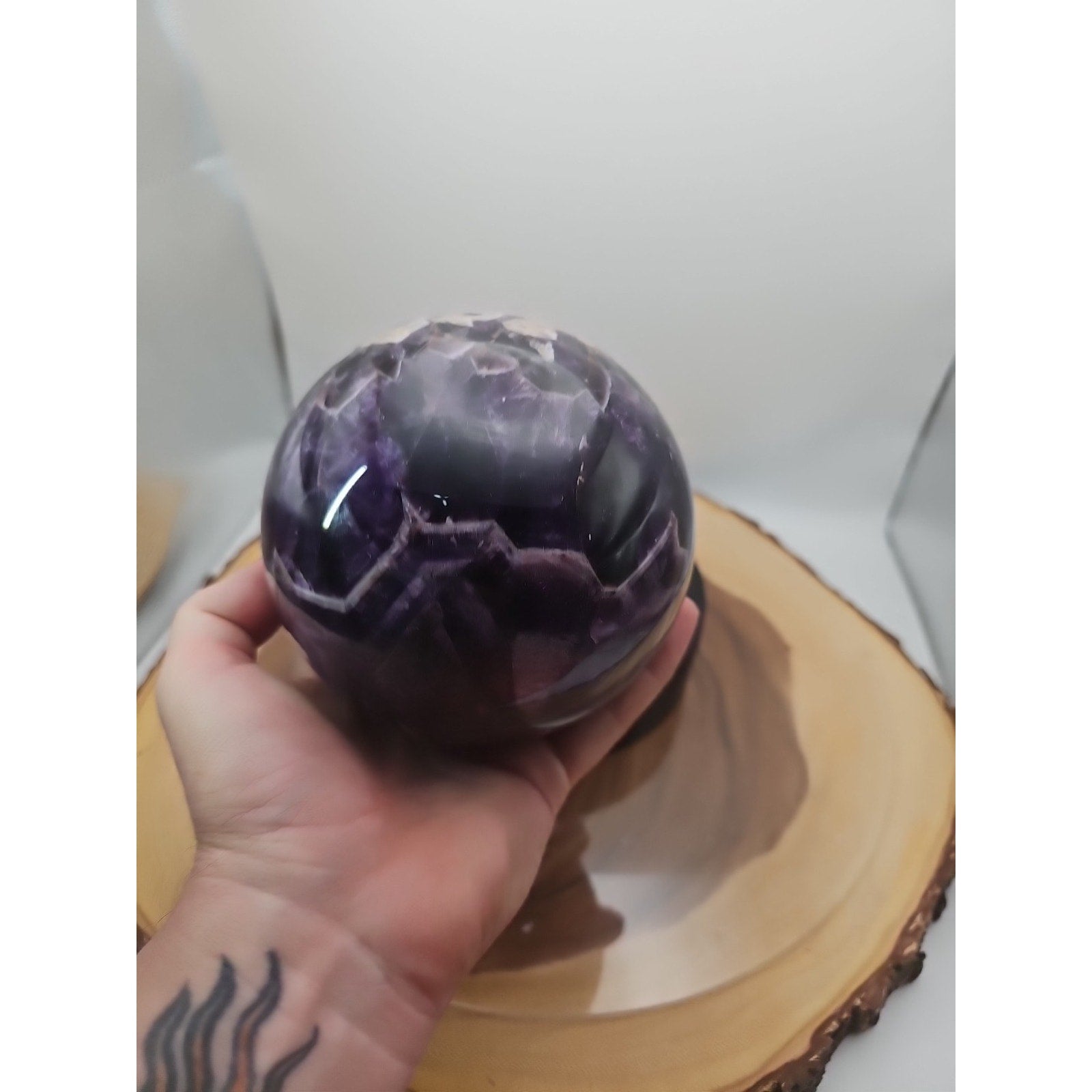 5.6LB Natural Dream Amethyst Sphere Quartz Crystal Ball | Crystal Spheres & Eggs | Wiccan Center
