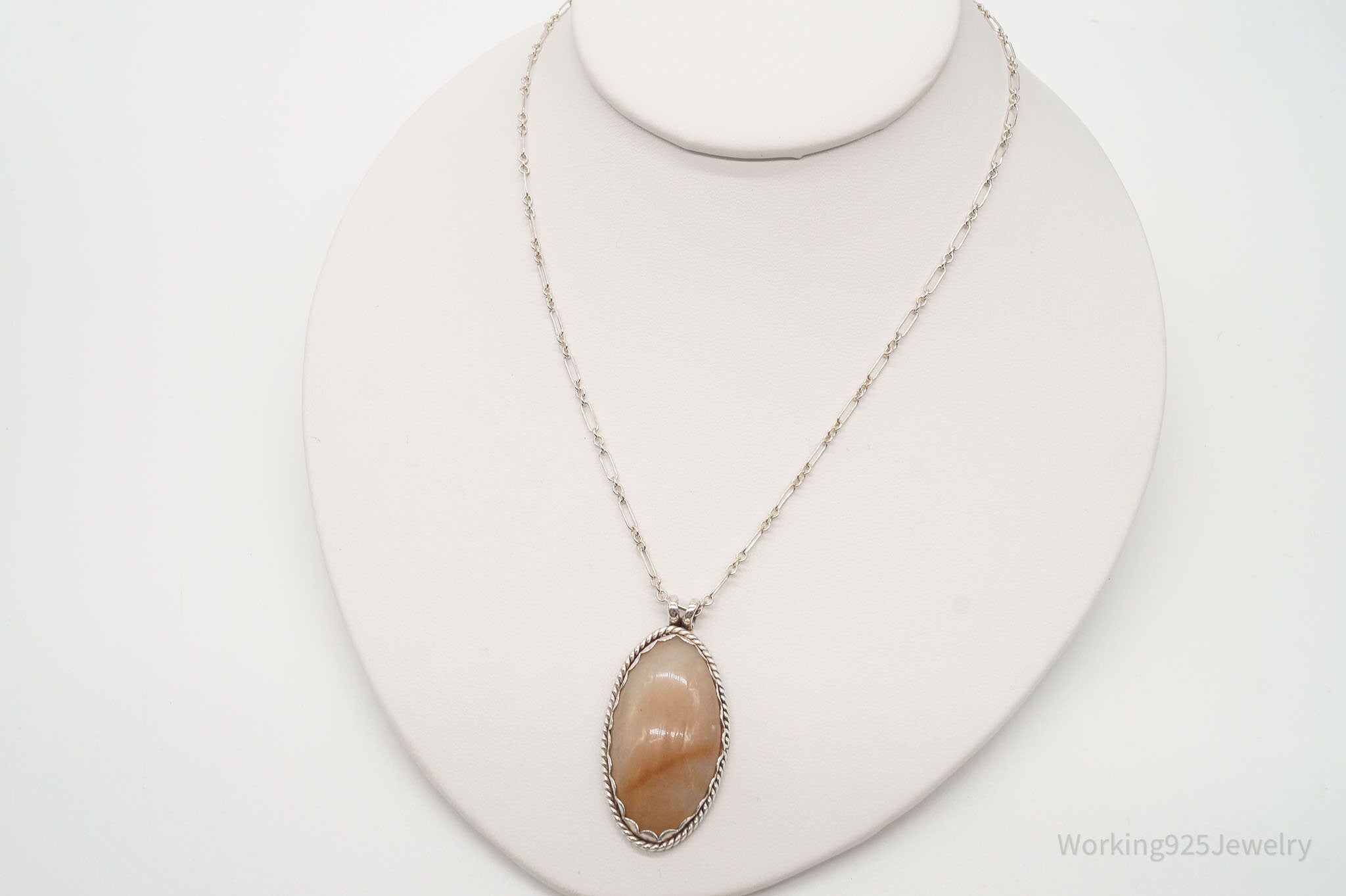 Antique Large Agate Sterling Silver Necklace | Jewelry > Necklaces > Pendants | Wiccan Center