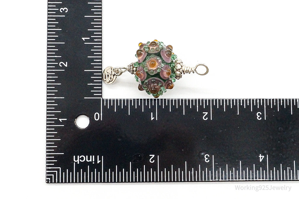 Vintage Large Glass Sterling Silver Pendant | Jewelry > Necklaces > Pendants | Wiccan Center