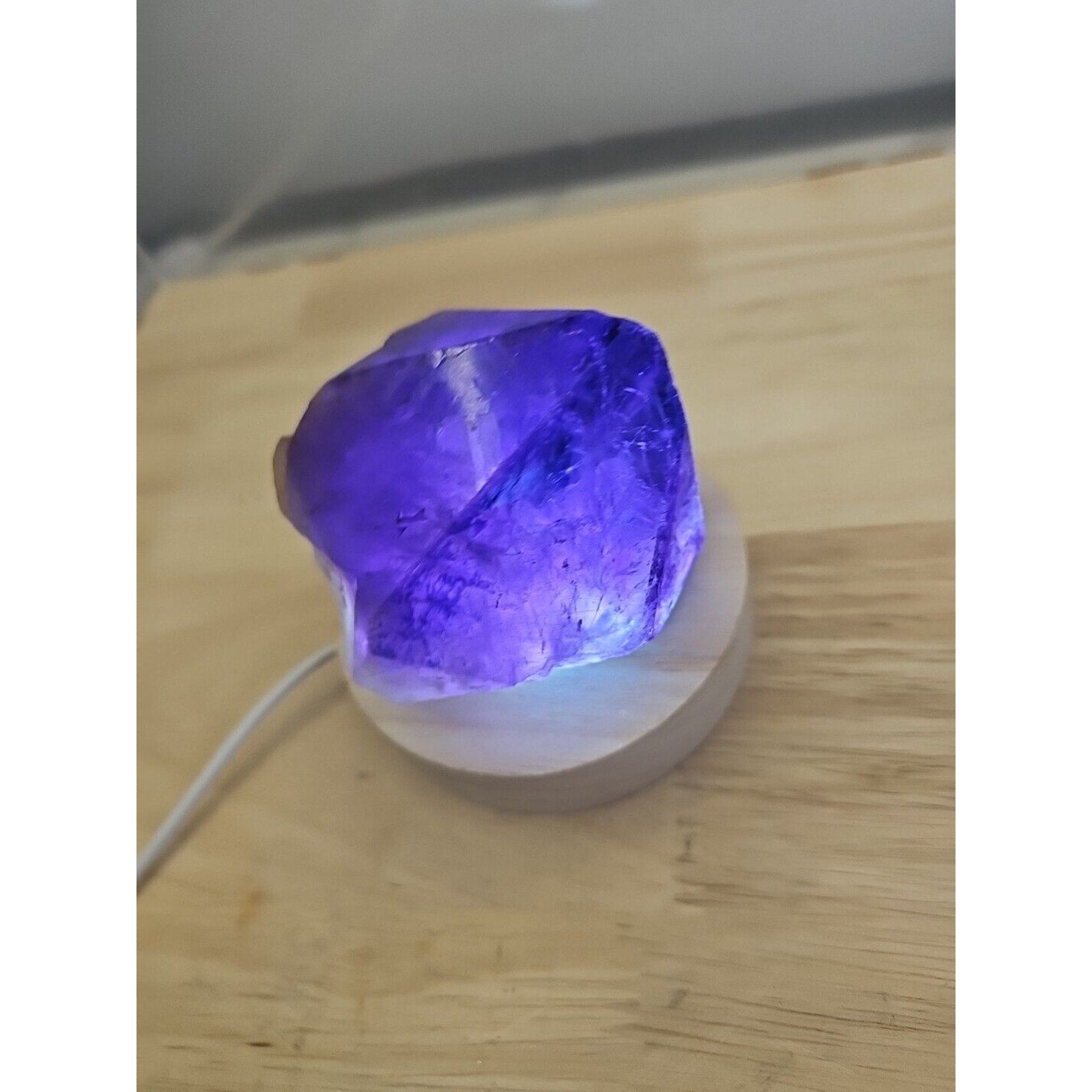 Natural Amethyst Backbone Scepter Crystal with LED — 294g Mineral Specimen | CrystalCloud Company