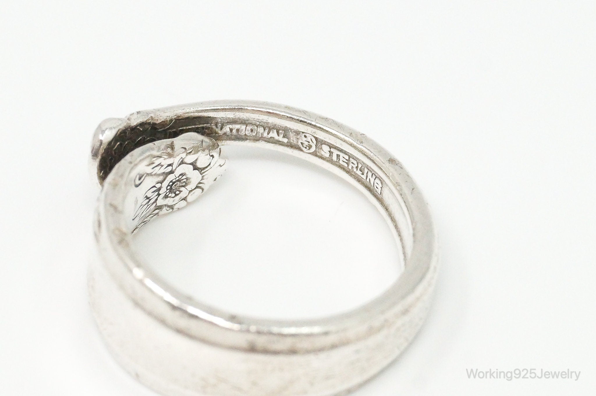 Antique International Sterling Silver "Prelude" Floral Spoon Ring Size 6.5 | Jewelry > Rings | Wiccan Center