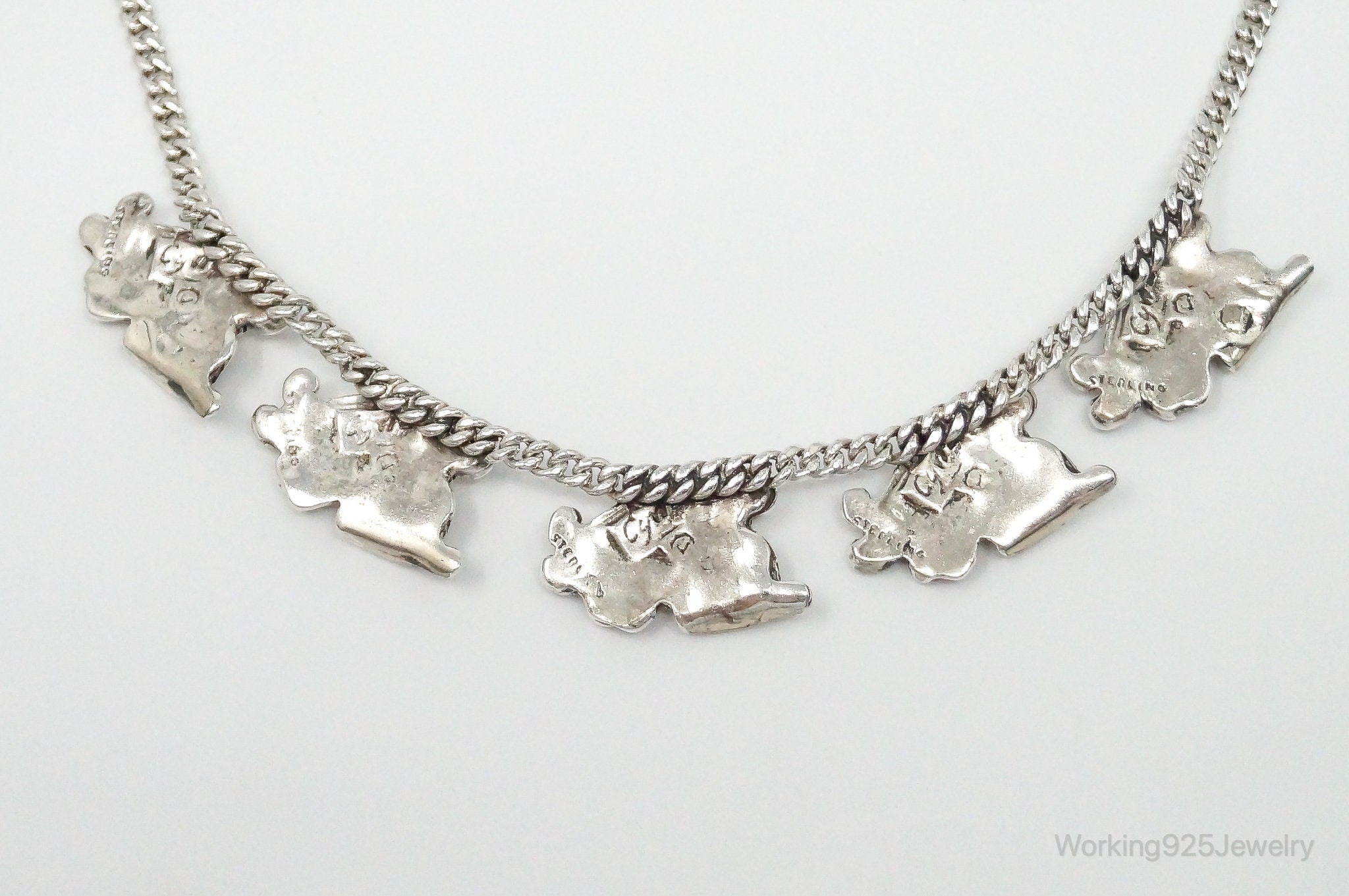 Vintage Ladies Flowing Hair Modernist Sterling Silver Chain Necklace | Jewelry > Necklaces > Pendants | Wiccan Center