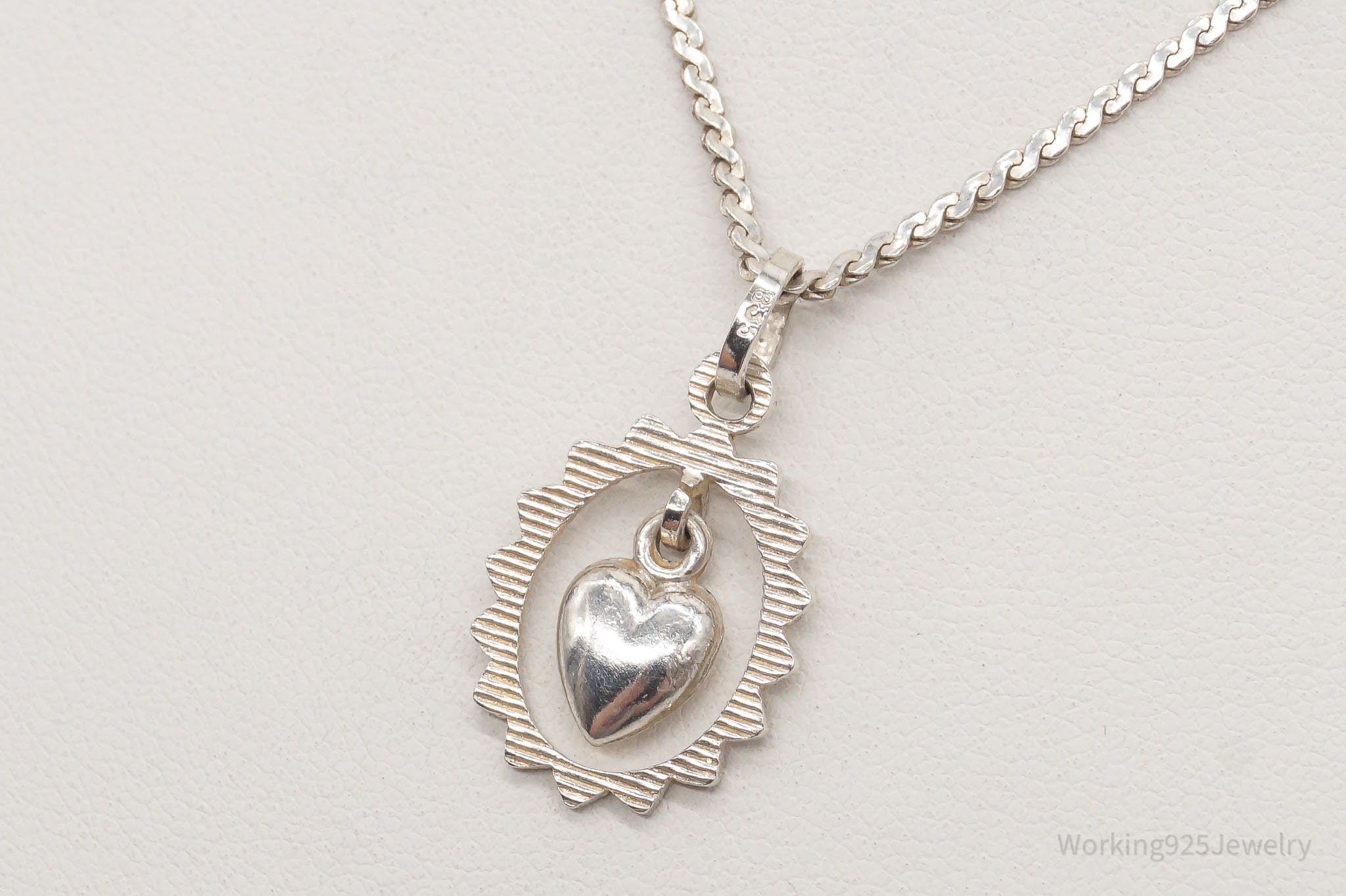 Vintage Modernist Heart 835S Silver Necklace | Jewelry > Necklaces > Pendants | Wiccan Center
