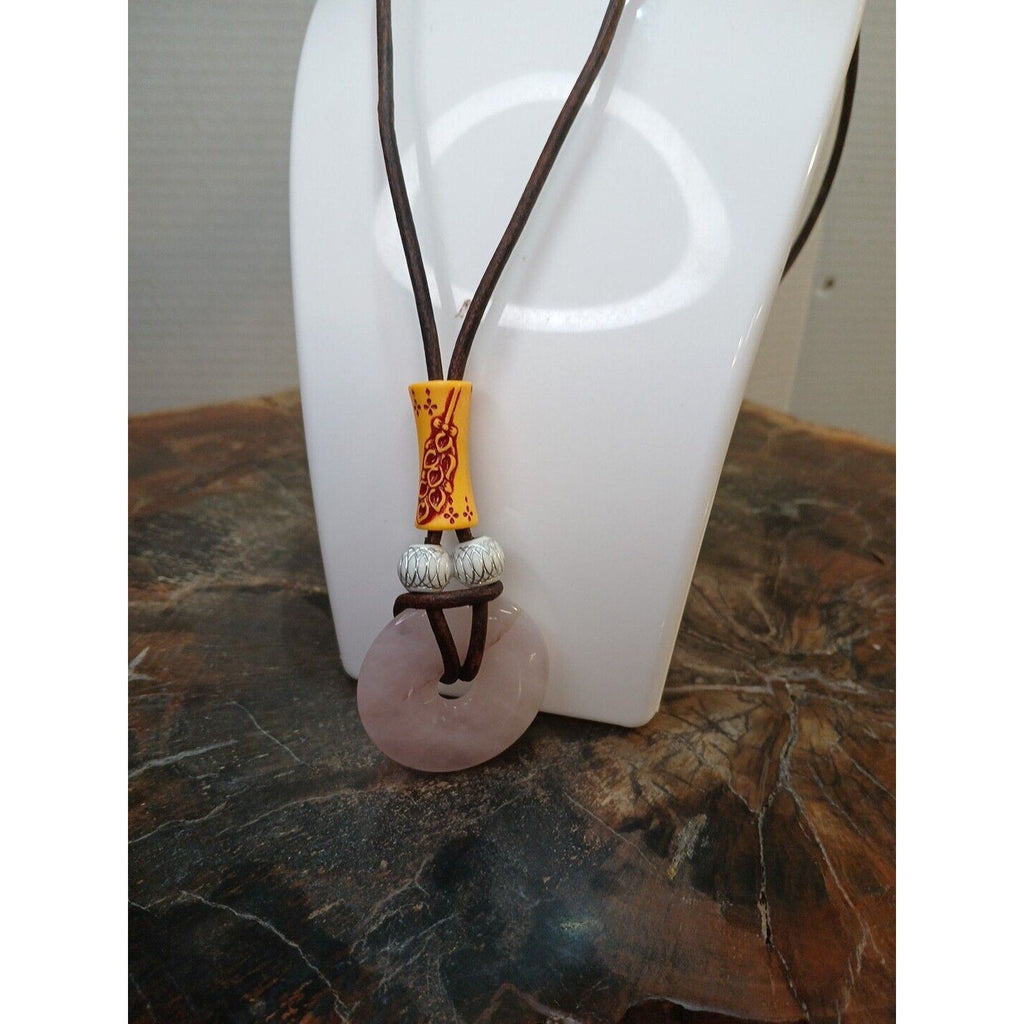 Rose Quartz Pendant Necklace — Handcrafted Natural Stone | CrystalCloud Company