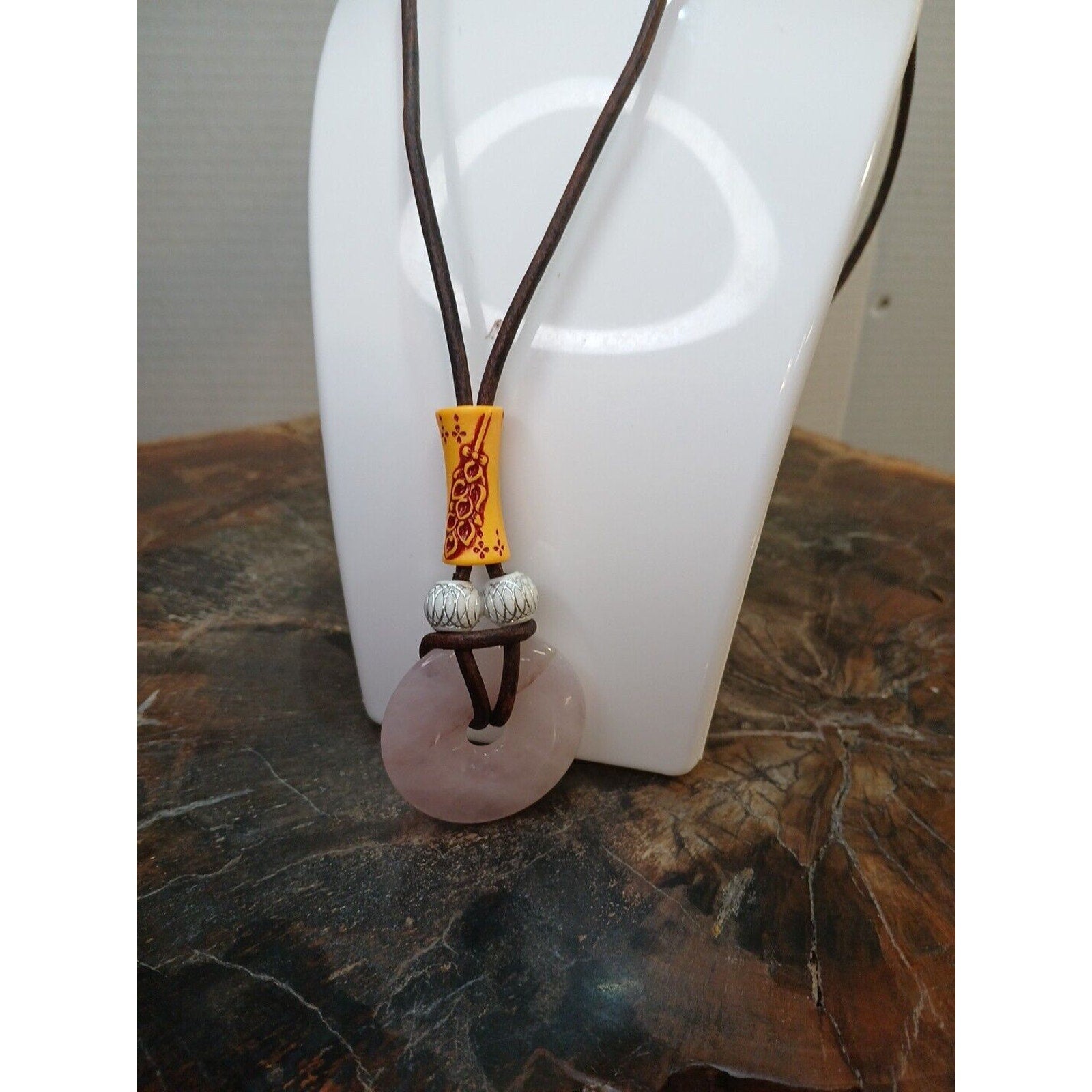 Rose Quartz Pendant Necklace — Handcrafted Natural Stone | CrystalCloud Company
