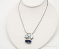 Vintage Paua Abalone Shell Sodalite Sterling Silver Necklace | Jewelry > Necklaces > Pendants | Wiccan Center