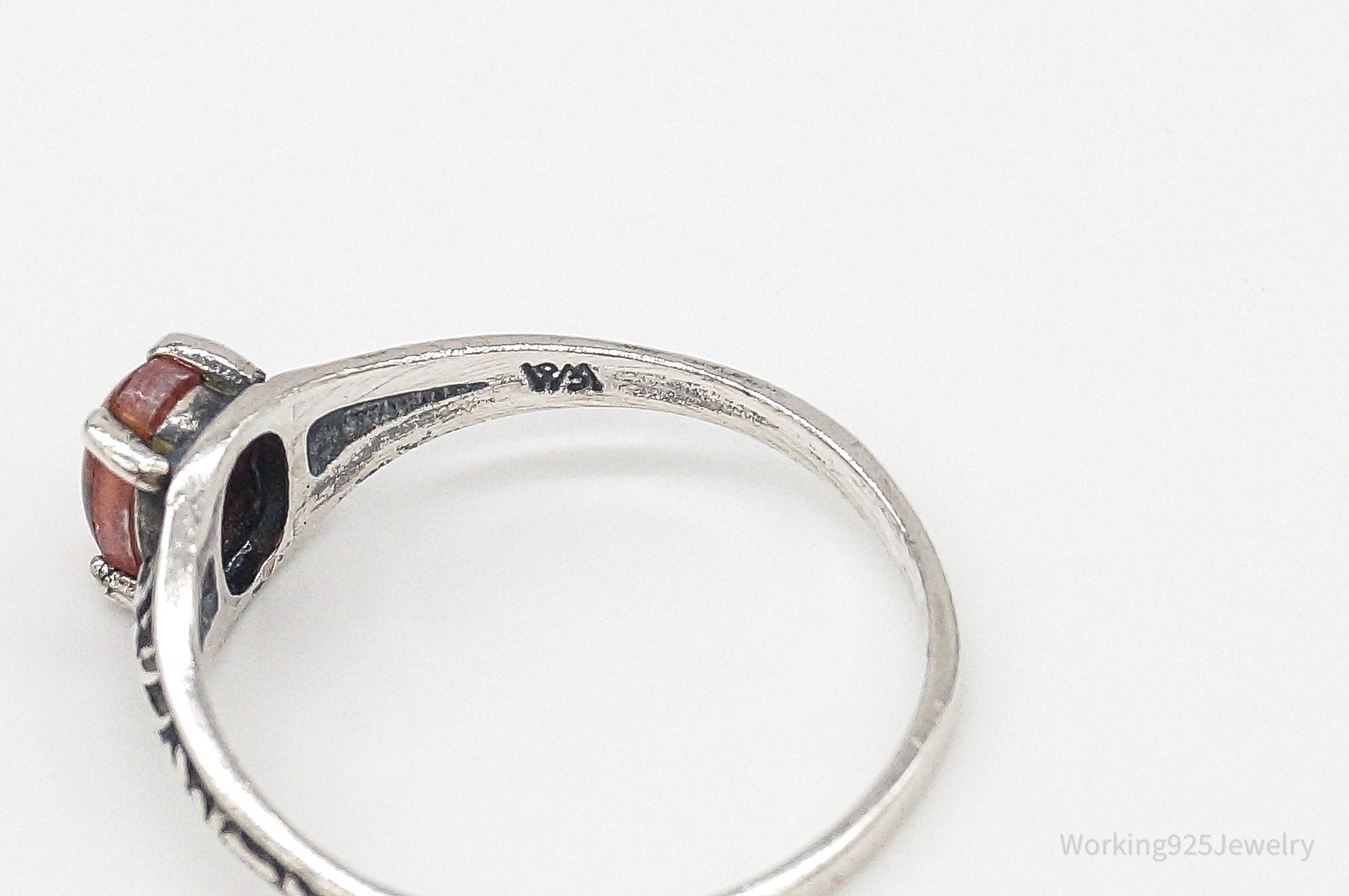 Antique Designer WMCO Orange Paua Shell Sterling Silver Ring - Size 6 | Jewelry > Rings | Wiccan Center
