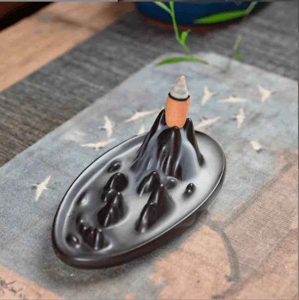 Ceramic Backflow Burner: Mountain Peak w/100 Cones