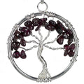 Garnet Wire Wrapped Tree of Life Necklace - Sacred Geometry | Gemstone Jewelry > Necklaces | Wiccan Center