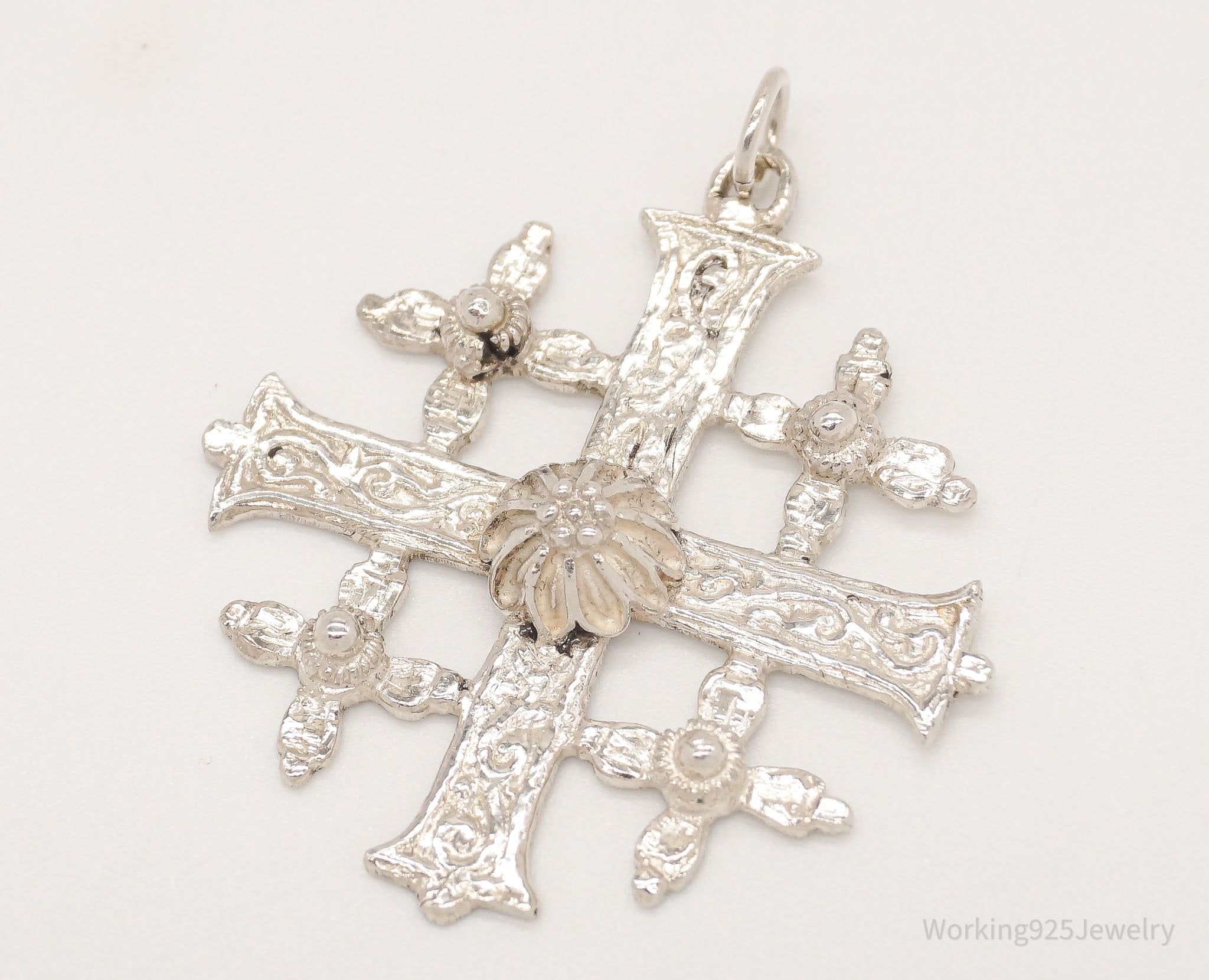 Vintage Large Jerusalem Cross 800 Silver Pendant | Jewelry > Necklaces > Pendants | Wiccan Center