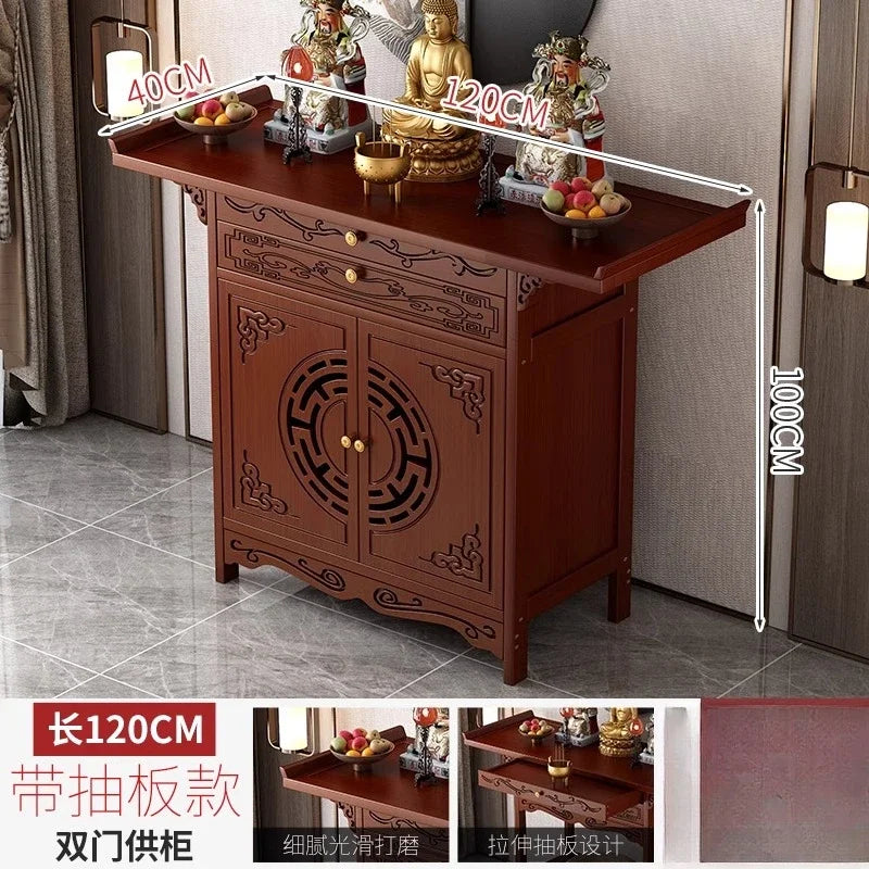 Standing Cabinet Altar – Buddha Table & Home Incense Offering Stand