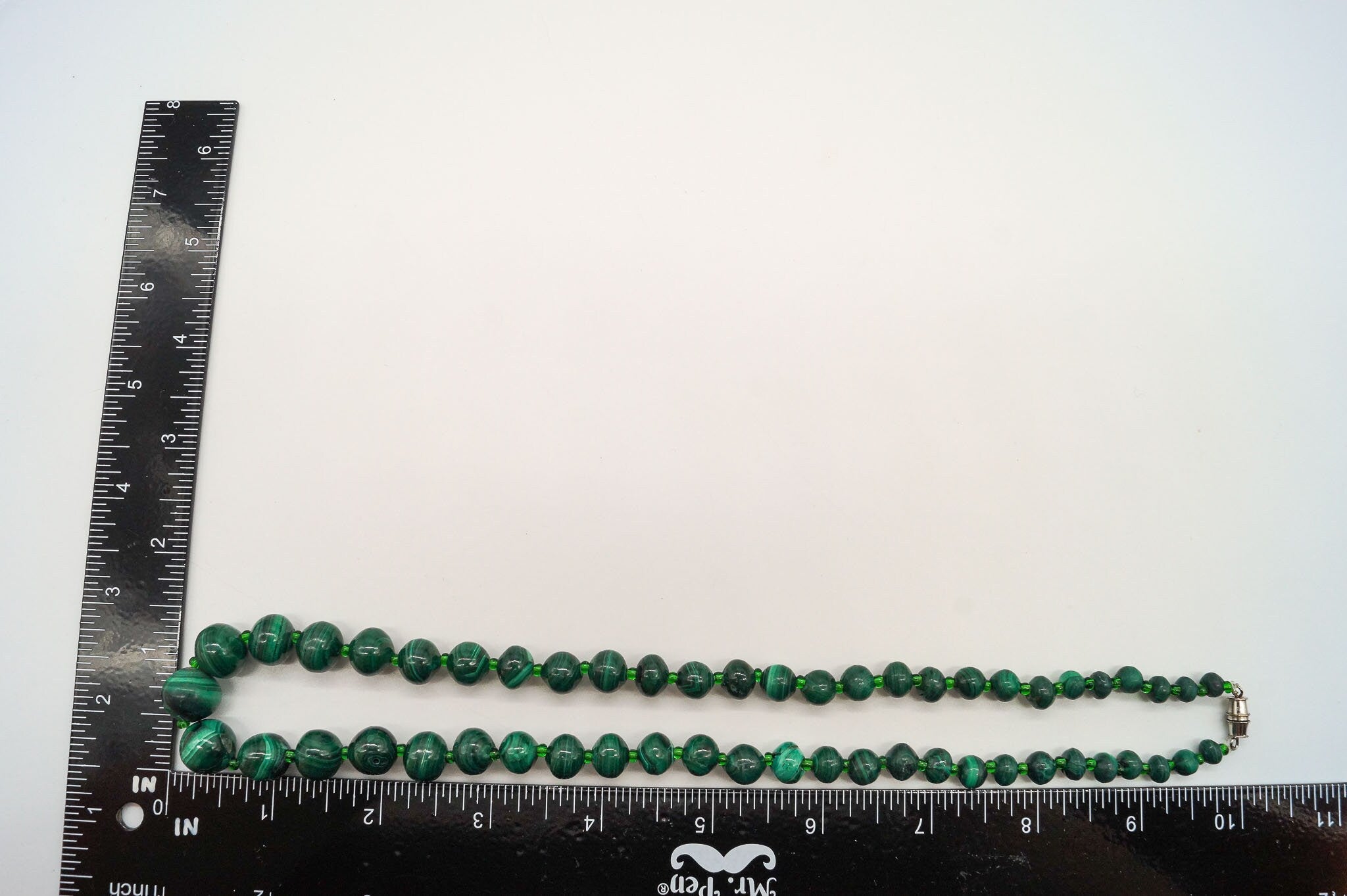 Vintage Green Malachite Bead Necklace | Jewelry > Necklaces > Pendants | Wiccan Center