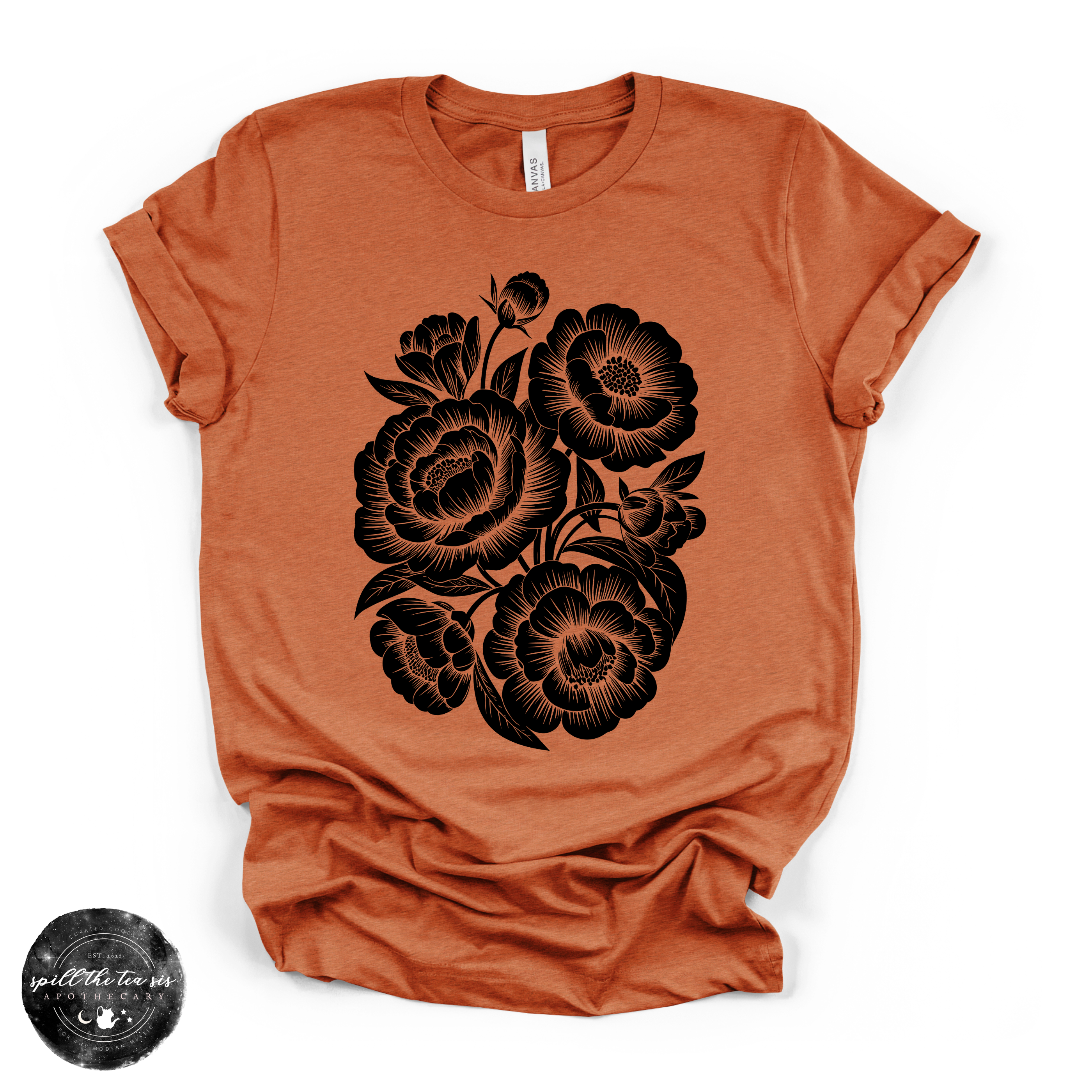 Black Roses Tee | Gothic Floral Graphic T-Shirt | | Wiccan Center